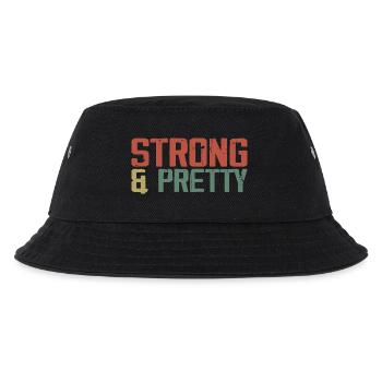Strong And Pretty Funny Strongman Gym Workout - Kids’ Bucket Hat - black - Front