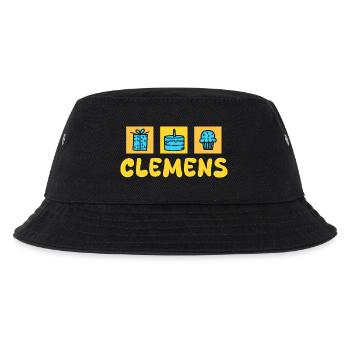 Vorname Clemens - Kinder Bucket Hat - Schwarz - Vorne