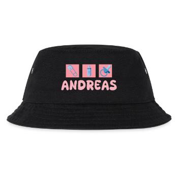 Schnuller Andreas - Kinder Bucket Hat - Schwarz - Vorne