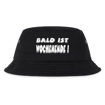 Wochenende - Kinder Bucket Hat - Schwarz - Vorne