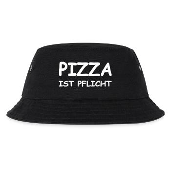 Pizza - Kinder Bucket Hat - Schwarz - Vorne