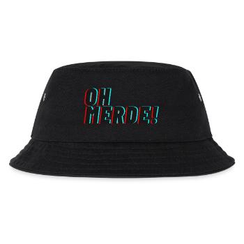 oh merde! - Kinder Bucket Hat - Schwarz - Vorne