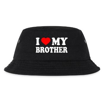 i love my brother - Kinder Bucket Hat - Schwarz - Vorne