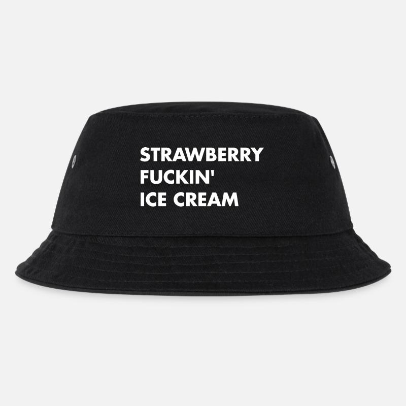 Glace à la fraise - lettrage blanc - Bob Enfant - noir