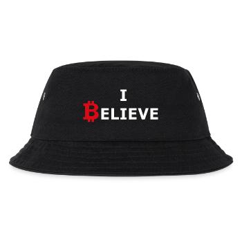 Bitcoin rot-weiss - Kinder Bucket Hat - Schwarz - Vorne