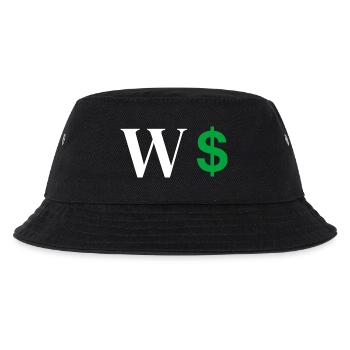 Buchstabe w Dollar - Kinder Bucket Hat - Schwarz - Vorne