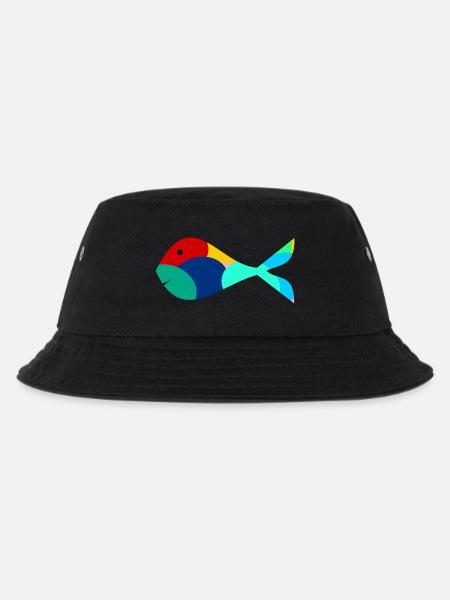 FISCH. SARDINE. APRILSCHERZ. MEER. OZEAN - Kinder Bucket Hat - Schwarz