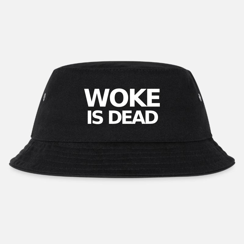 Woke ist Dead Statement - Kinder Bucket Hat - Schwarz