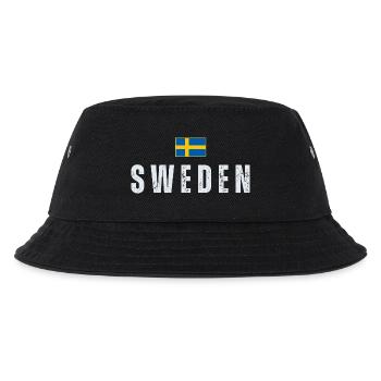 Flagge Schwedens, schwedischer Patriot - Kinder Bucket Hat - Schwarz - Vorne