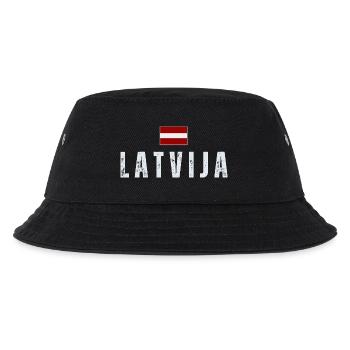 Flagge Lettlands, lettischer Patriot - Kinder Bucket Hat - Schwarz - Vorne