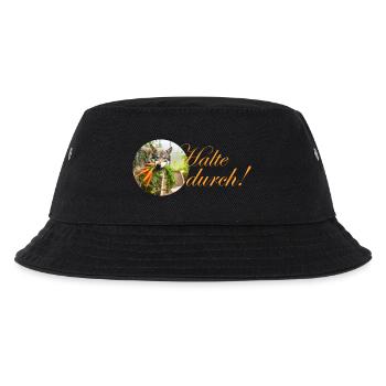 durchhalten kreativ sein Hund mit Karotte im Maul  - Kinder Bucket Hat - Schwarz - Vorne