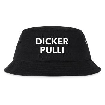 Dicker Pulli Kontrast Typo - Kinder Bucket Hat - Schwarz - Vorne