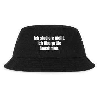 I check assumptions as a PhD student - Kids’ Bucket Hat - black - Front