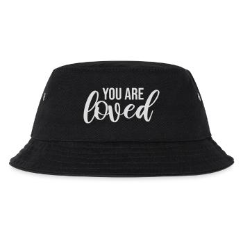 You Are Loved No Matter How You Feel Mitgefühl - Kinder Bucket Hat - Schwarz - Vorne