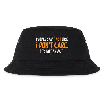 Kein Schauspiel: Es ist mir egal. Einstellung - Kinder Bucket Hat - Schwarz - Vorne