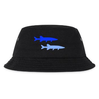 hecht_fisch_2- - Kinder Bucket Hat - Schwarz - Vorne