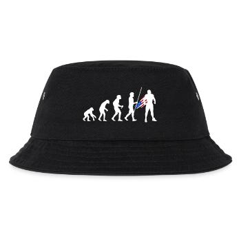 Amerikaner Superheld Evolution USA Amerika Flagge - Kinder Bucket Hat - Schwarz - Vorne