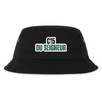 C15 du Seigneur - badge vintage vert - Bob Enfant - noir - Devant