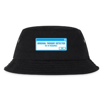 Ursprünglicher Gedanke erkannt – Anti-KI-Schlam - Kinder Bucket Hat - Schwarz - Vorne