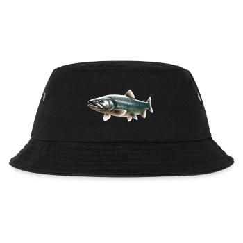 Lachs - Kinder Bucket Hat - Schwarz - Vorne