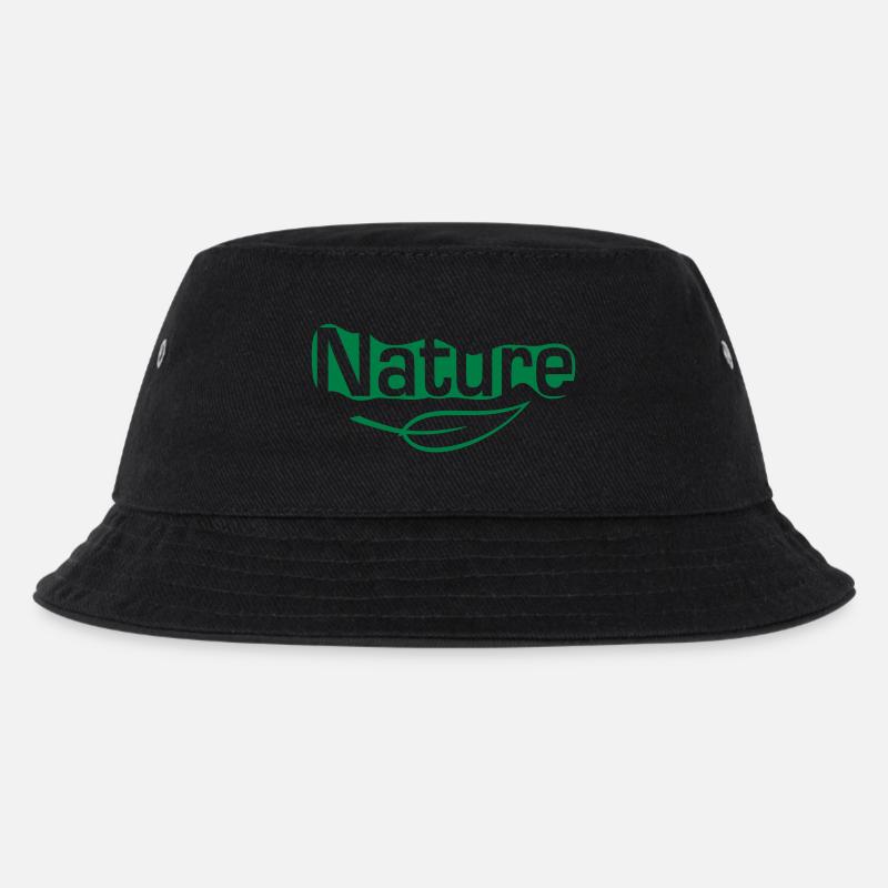 nature - Kinder Bucket Hat - Schwarz
