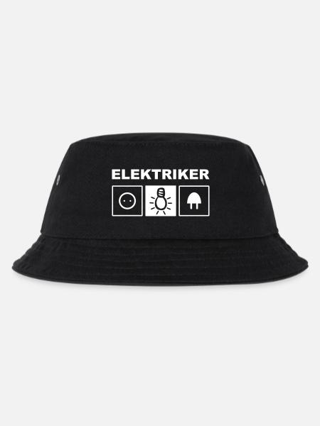 Elektriker Elektrik - Kinder Bucket Hat - Schwarz