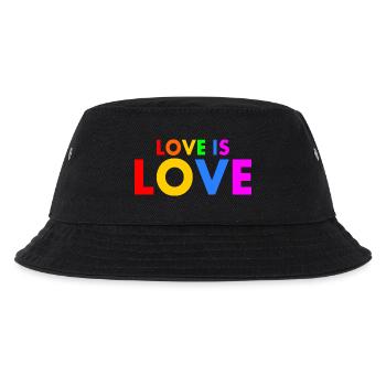 Love is love - Kinder Bucket Hat - Schwarz - Vorne