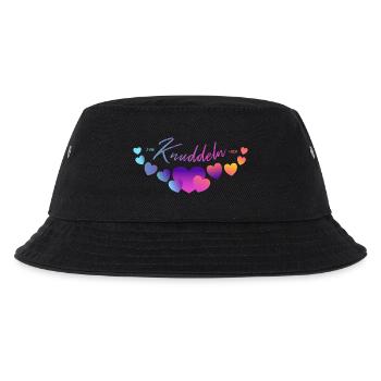 zum knuddeln kuscheln liebhaben Herzen - Kinder Bucket Hat - Schwarz - Vorne