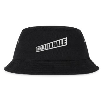inhale exhale yoga quote - Kids’ Bucket Hat - black - Front