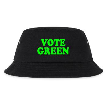 Vote green - Kinder Bucket Hat - Schwarz - Vorne