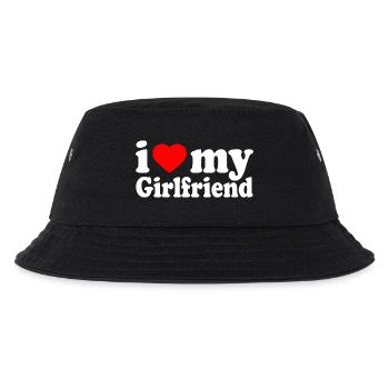 I love my girlfriend - Kinder Bucket Hat - Schwarz - Vorne