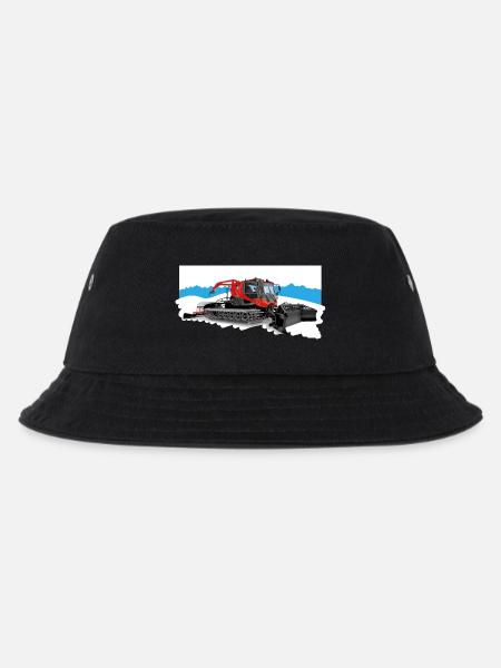 Pistenraupe bei der Arbeit im Schnee - Kinder Bucket Hat - Schwarz