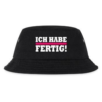 Ich habe fertig - Kinder Bucket Hat - Schwarz - Vorne