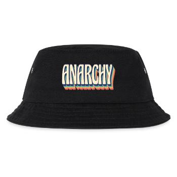 Vintage 70's striped retro Anarchy t-shirt - Kids’ Bucket Hat - black - Front
