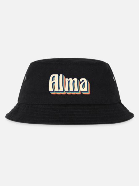 Alma T-Shirt Retro Vintage T-Shirt Geschenkidee - Kinder Bucket Hat - Schwarz