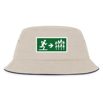 exit to the forest - Kids’ Bucket Hat - ecru/navy - Front