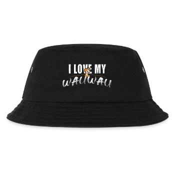 I love my Wauwau - Kinder Bucket Hat - Schwarz - Vorne