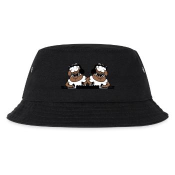 2 Coole DJ Schafe Schäfchen Mischpult Party Musik - Kinder Bucket Hat - Schwarz - Vorne