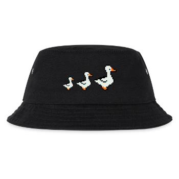 pixel enten - Kinder Bucket Hat - Schwarz - Vorne