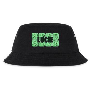 First name Lucie - Kids’ Bucket Hat - black - Front