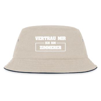Zimmerer - Kinder Bucket Hat - Natur/Navy - Vorne