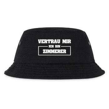 Zimmerer - Kinder Bucket Hat - Schwarz - Vorne
