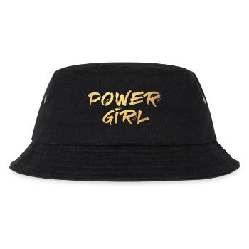 Power Girl Gold Girl Energy Handwriting Deluxe - Kids’ Bucket Hat - black - Front