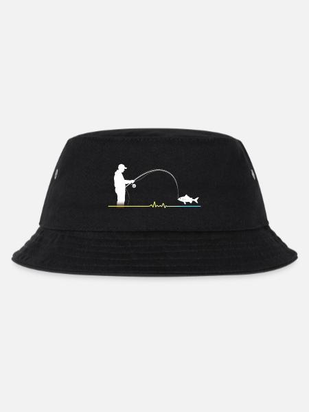 Herzlinie Angler - Männer T-Shirt - Kinder Bucket Hat - Schwarz