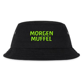 Morgenmuffel - Kinder Bucket Hat - Schwarz - Vorne