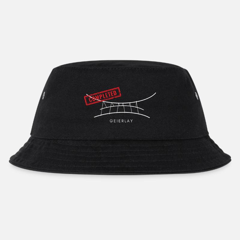 Geierlay Seilbrücken Design - Kinder Bucket Hat - Schwarz