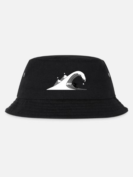 Star Surfing - Kids’ Bucket Hat - black