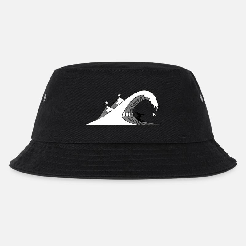 Sternen-Surfen - Kinder Bucket Hat - Schwarz