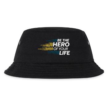 SEIEN SIE DER HELD IHRES LEBENS - Kinder Bucket Hat - Schwarz - Vorne