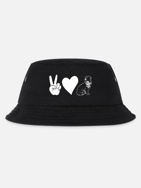 Border Collie - Kinder Bucket Hat - Schwarz